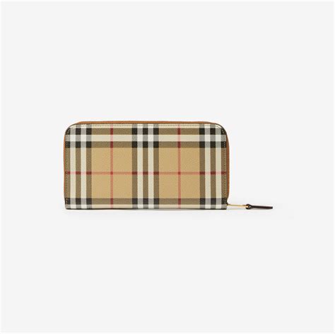 burberry nova check zip around wallet|Check Zip Wallet in Archive beige/birch brown .